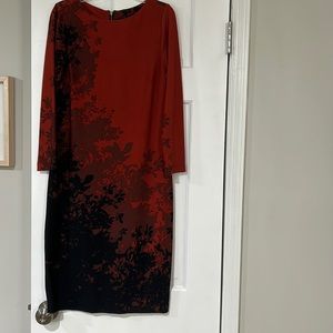 Red and black dress